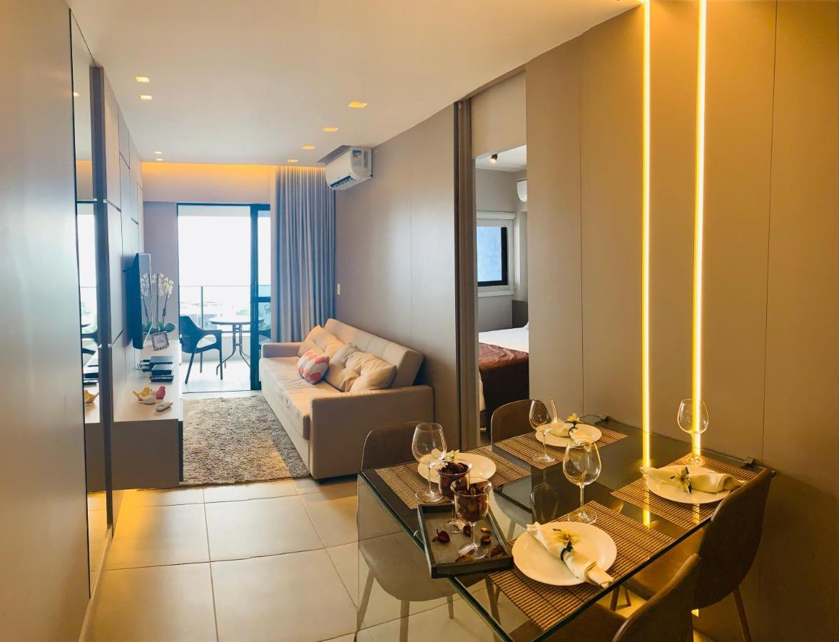 Luxo 1406 - Quarto E Sala Com Varanda Frente Mar Ponta Verde Maceió Kültér fotó