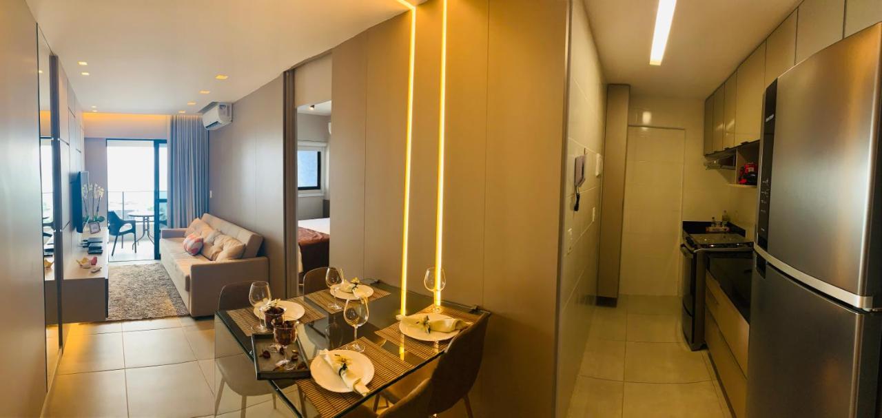 Luxo 1406 - Quarto E Sala Com Varanda Frente Mar Ponta Verde Maceió Kültér fotó