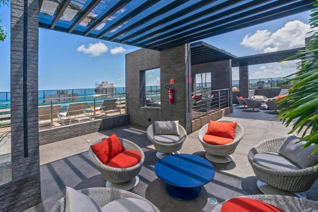 Luxo 1406 - Quarto E Sala Com Varanda Frente Mar Ponta Verde Maceió Kültér fotó