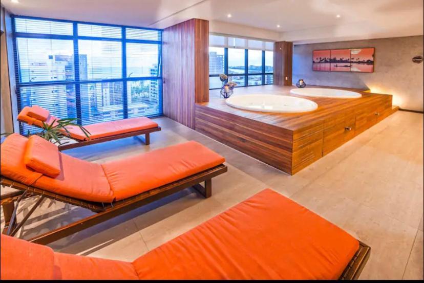 Luxo 1406 - Quarto E Sala Com Varanda Frente Mar Ponta Verde Maceió Kültér fotó